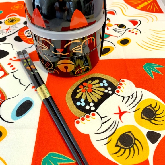 Kokeshi bento Kawaii cat black - Picture 5 of 9